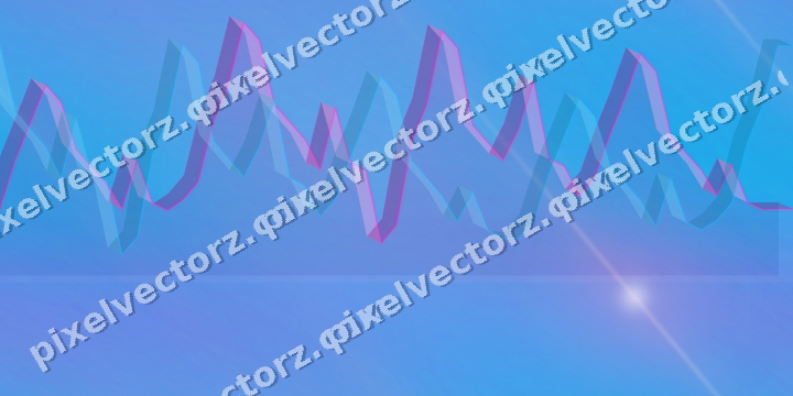 Nahtloser Neon Diagramm Hintergrund in Magenta und Violett