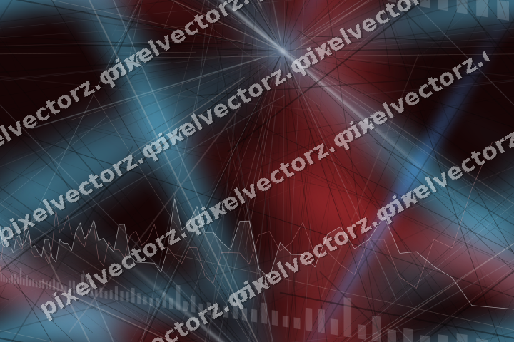 Nahtloser Neon Diagramm Hintergrund in Blau und Rot