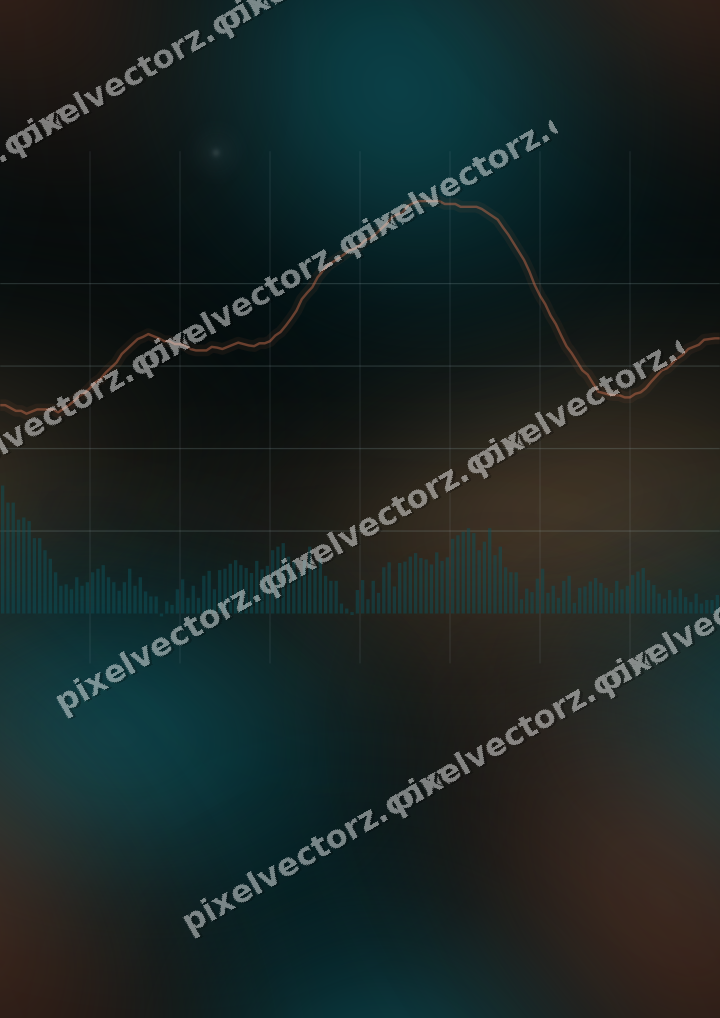 Nahtloser Neon Diagramm Hintergrund in Petrol und Orange