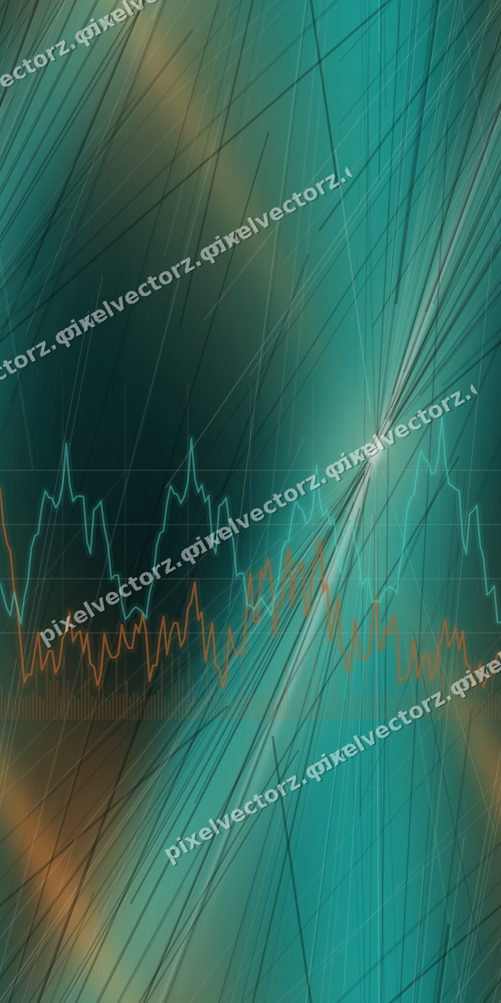 Nahtloser Neon Diagramm Hintergrund in Orange und Petrol