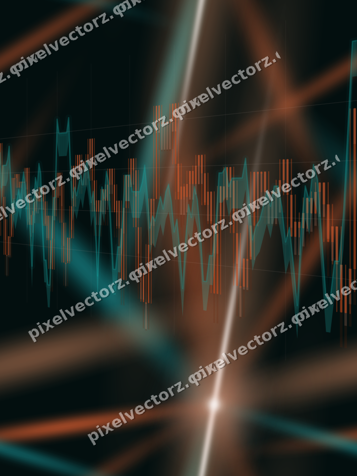Nahtloser Neon Diagramm Hintergrund in Orange und Petrol