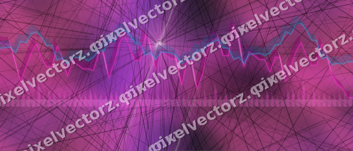 Nahtloser Neon Diagramm Hintergrund in Magenta und Violett