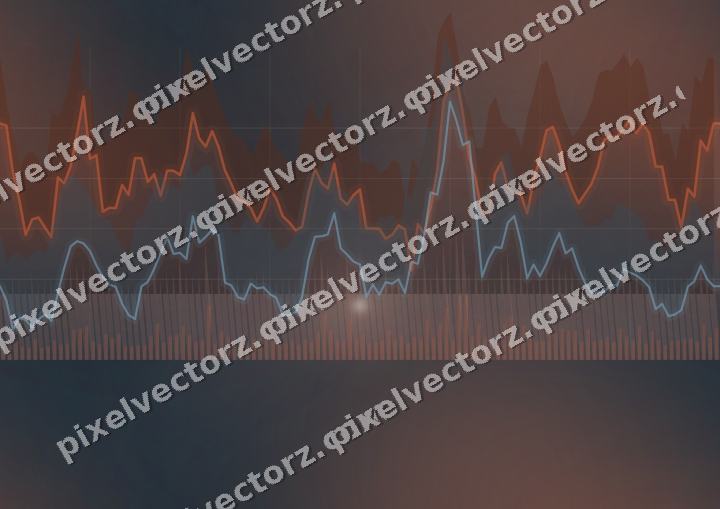 Nahtloser Neon Diagramm Hintergrund in Orange und Türkis