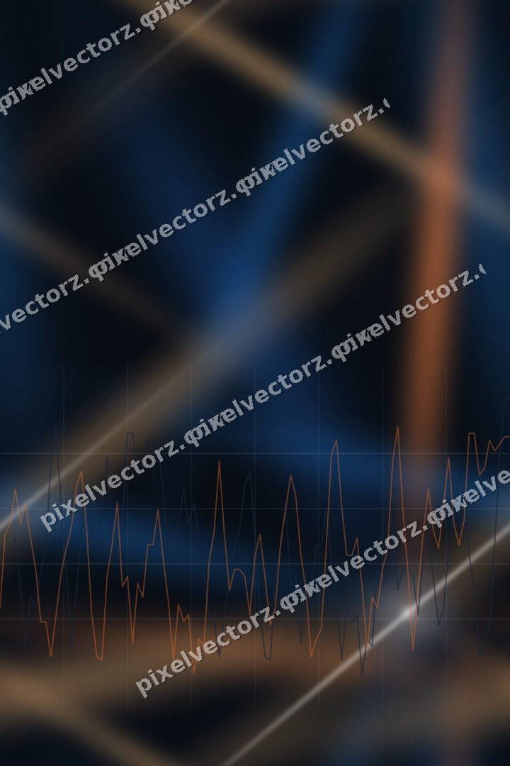 Nahtloser Neon Diagramm Hintergrund in Blau und Orange