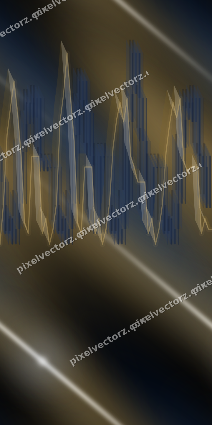 Nahtloser Neon Diagramm Hintergrund in Blau und Bernstein