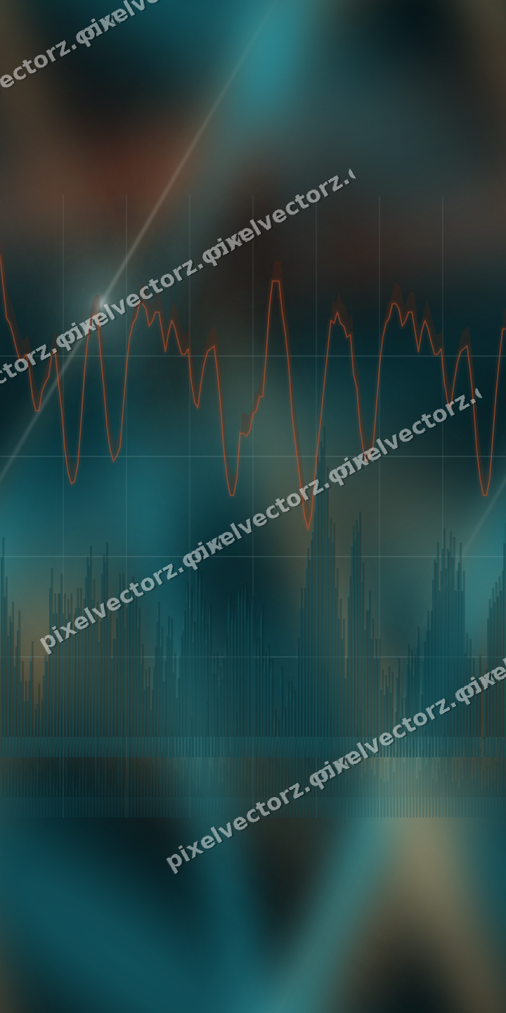 Nahtloser Neon Diagramm Hintergrund in Petrol und Orange