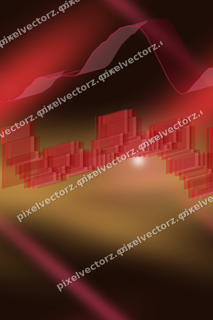 Nahtloser Neon Diagramm Hintergrund in Rot und Orange