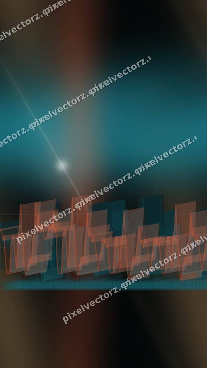 Nahtloser Neon Diagramm Hintergrund in Petrol und Orange
