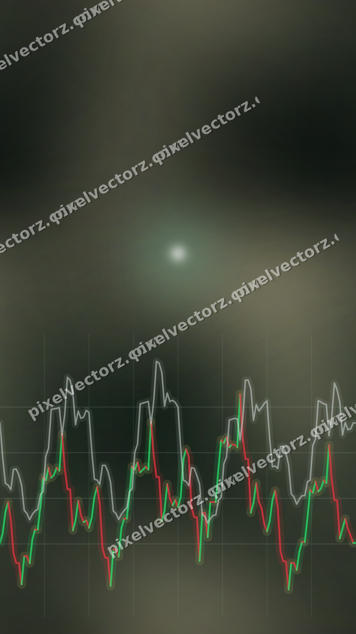 Nahtloser Neon Diagramm Hintergrund in Dunkelgrün und Bernstein
