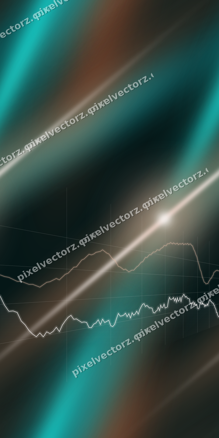 Nahtloser Neon Diagramm Hintergrund in Orange und Petrol