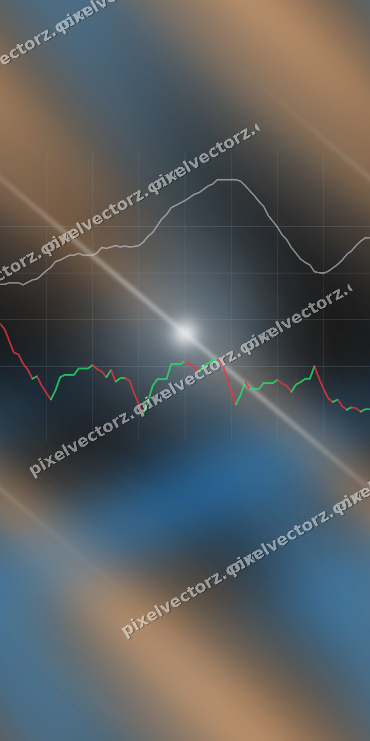 Nahtloser Neon Diagramm Hintergrund in Blau und Orange