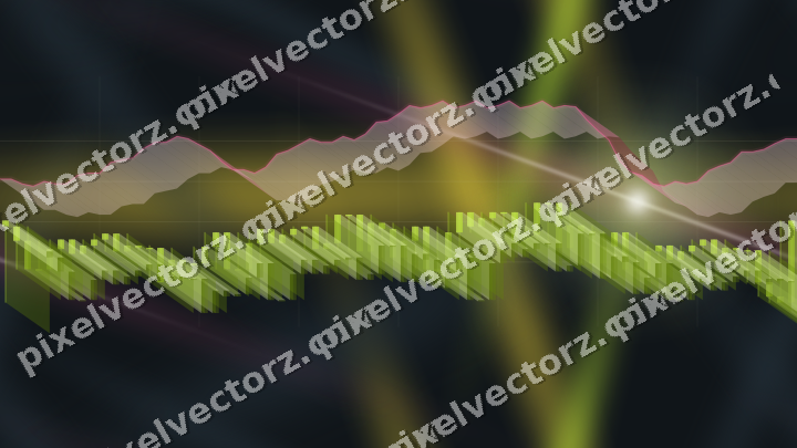 Nahtloser Neon Diagramm Hintergrund in Limette und Bernstein