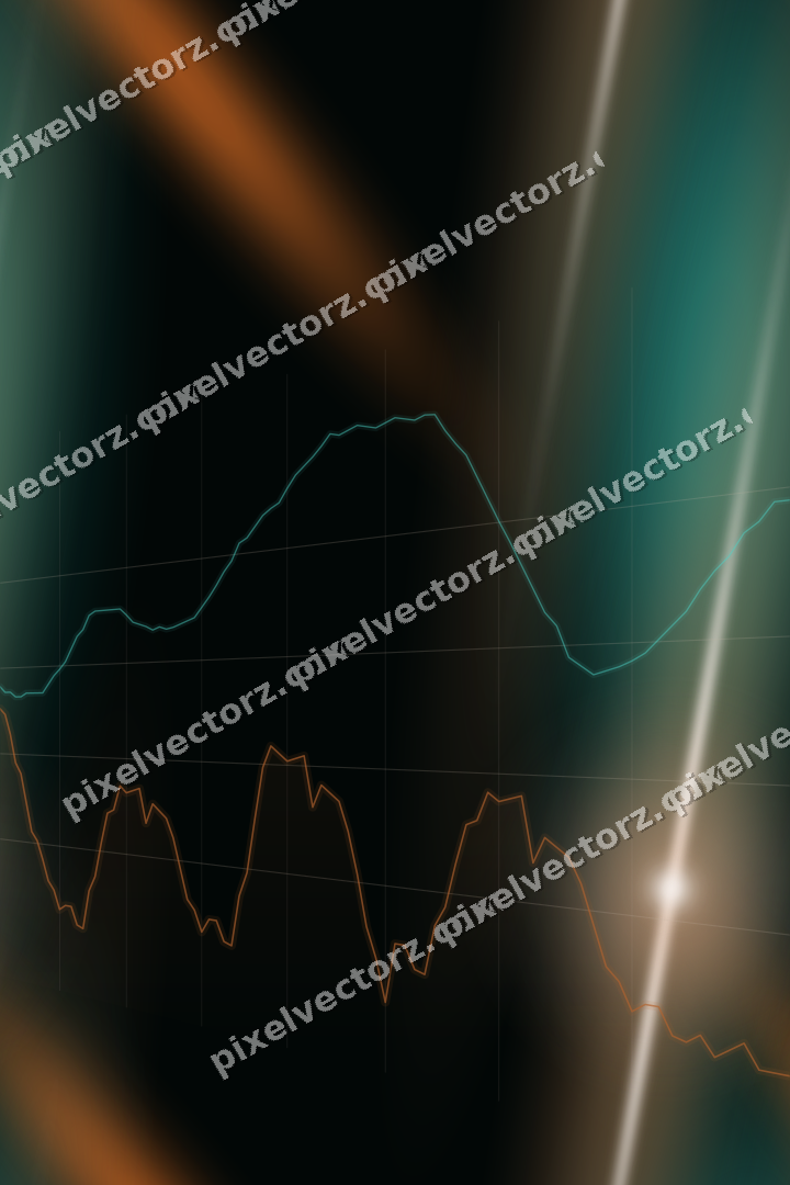 Nahtloser Neon Diagramm Hintergrund in Orange und Petrol