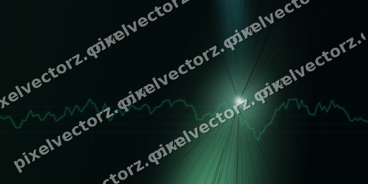 Leuchtender Neon Diagramm Hintergrund in Grün und Petrol