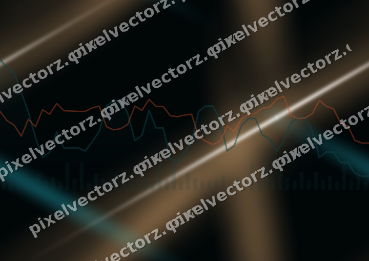 Nahtloser Neon Diagramm Hintergrund in Petrol und Orange