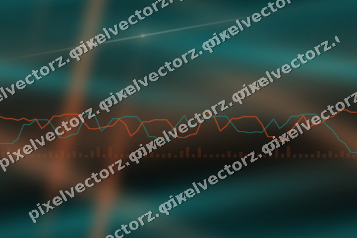 Nahtloser Neon Diagramm Hintergrund in Orange und Petrol