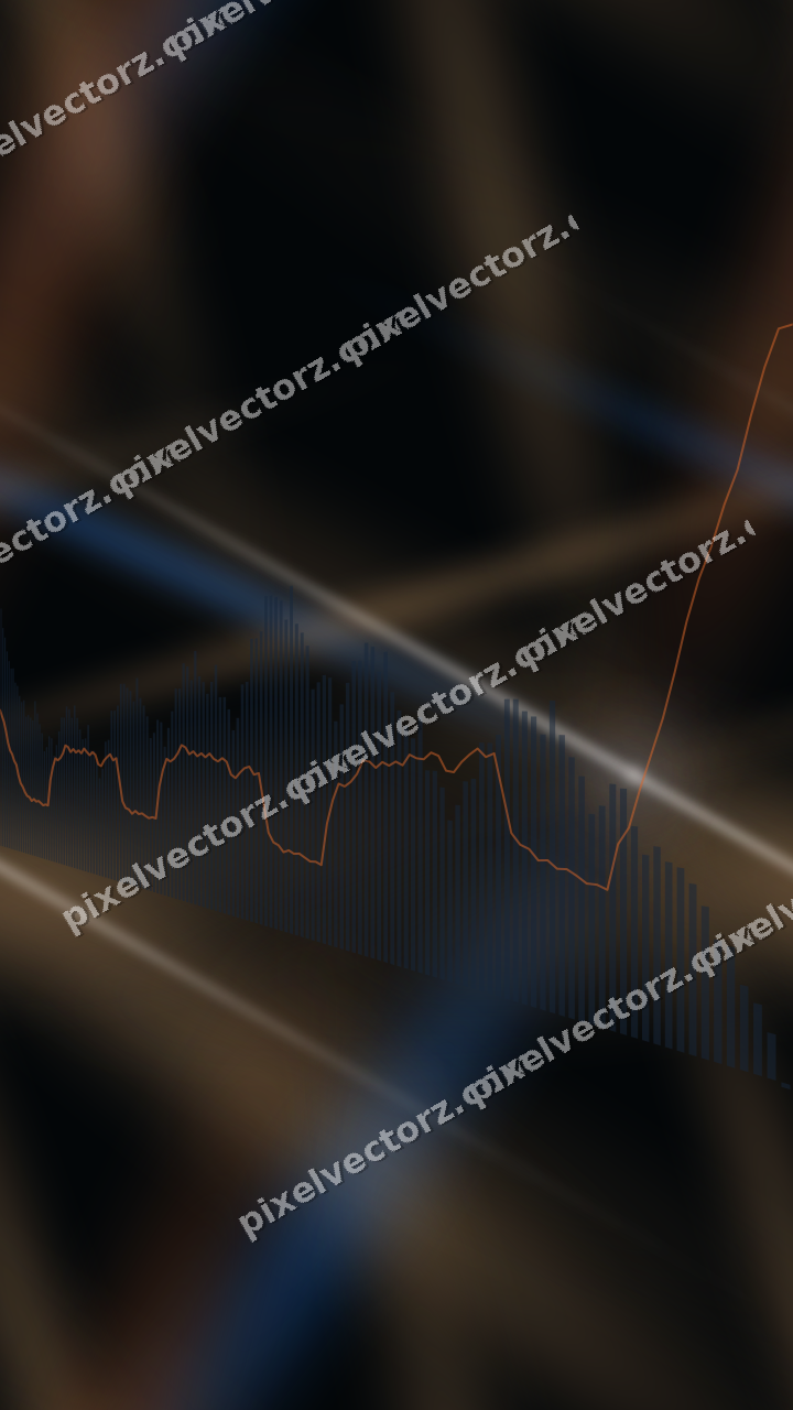 Nahtloser Neon Diagramm Hintergrund in Blau und Orange