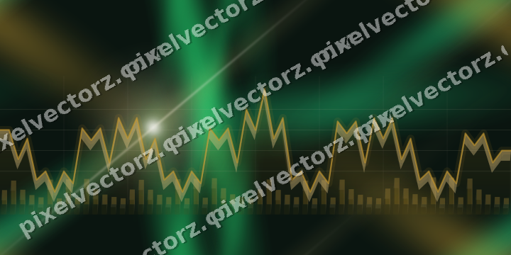 Nahtloser Neon Diagramm Hintergrund in Bernstein und Grün