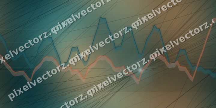 Nahtloser Neon Diagramm Hintergrund in Petrol und Orange
