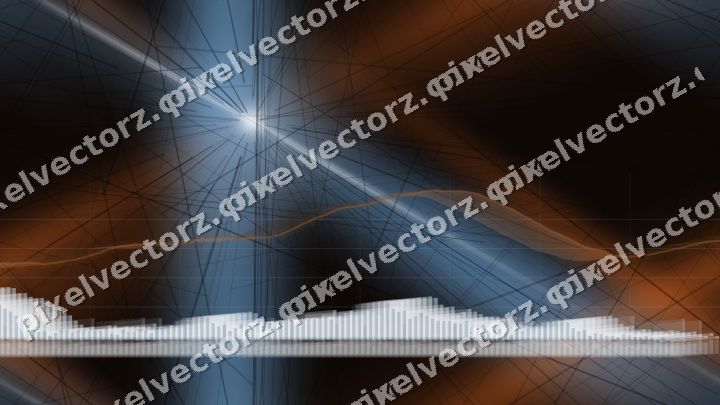 Nahtloser Neon Diagramm Hintergrund in Blau und Orange