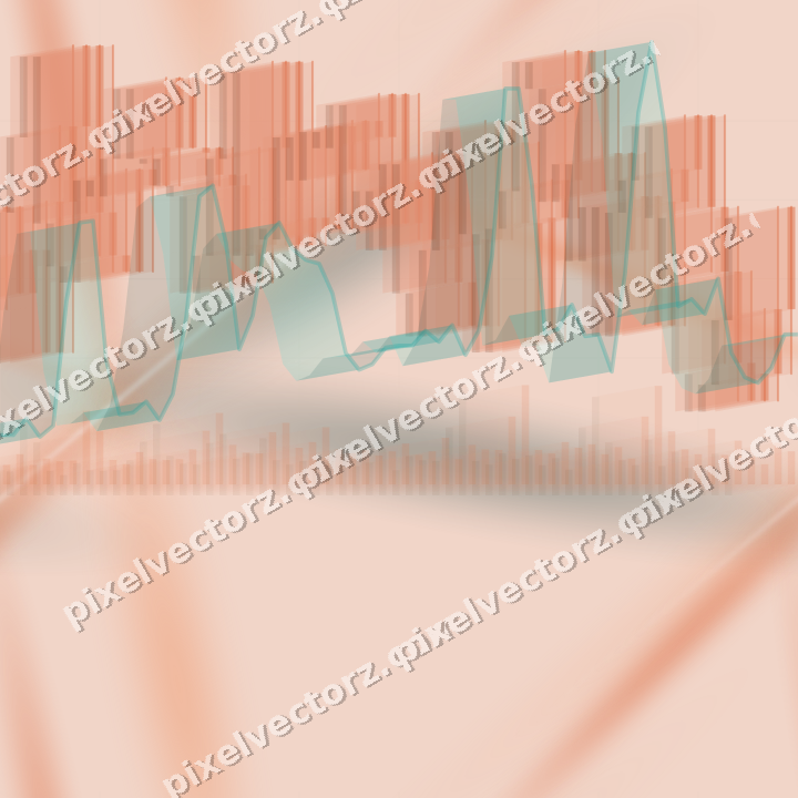 Nahtloser Pastell Diagramm Hintergrund in Orange und Petrol