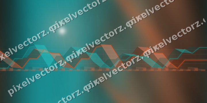 Nahtloser Neon Diagramm Hintergrund in Orange und Petrol