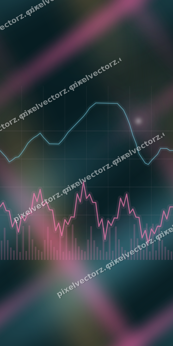 Nahtloser Neon Diagramm Hintergrund in Rosa und Türkis