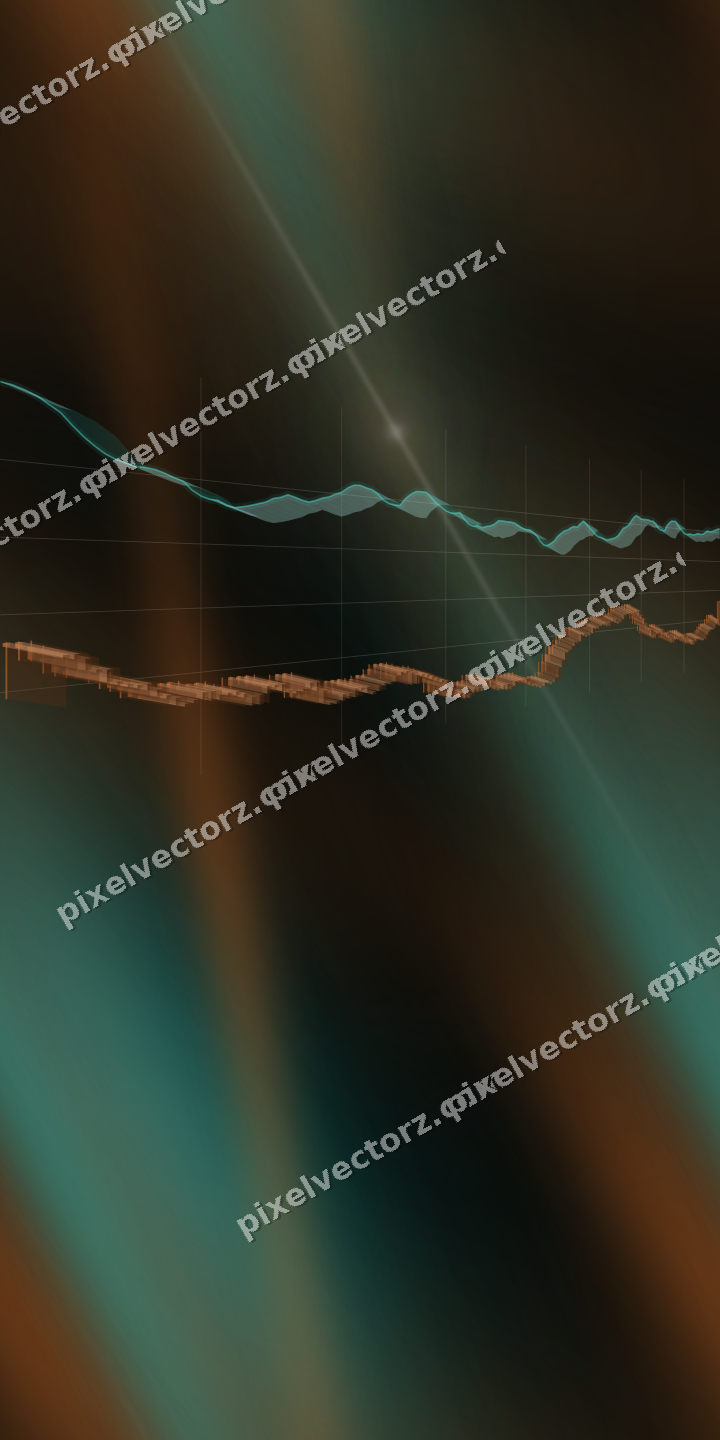 Nahtloser Neon Diagramm Hintergrund in Orange und Petrol