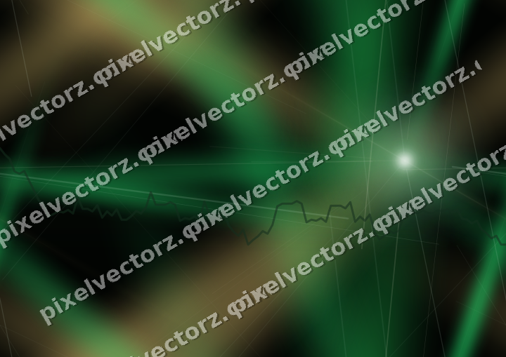 Nahtloser Neon Diagramm Hintergrund in Grün und Bernstein