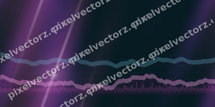 Nahtloser Neon Diagramm Hintergrund in Magenta und Violett