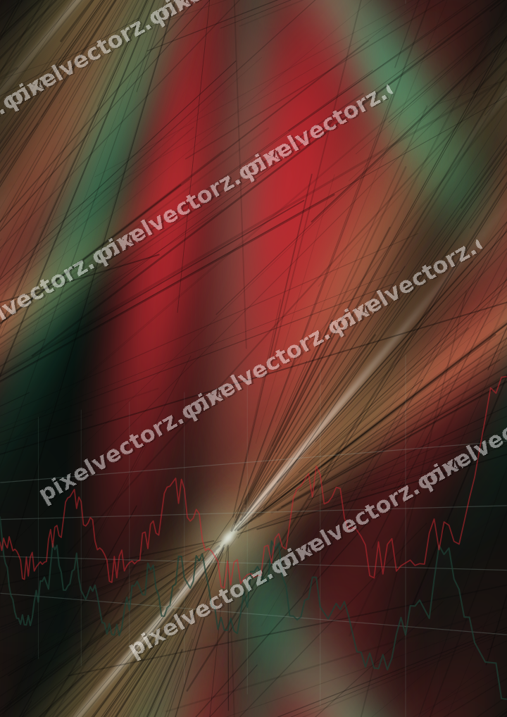 Nahtloser Neon Diagramm Hintergrund in Grün und Rot