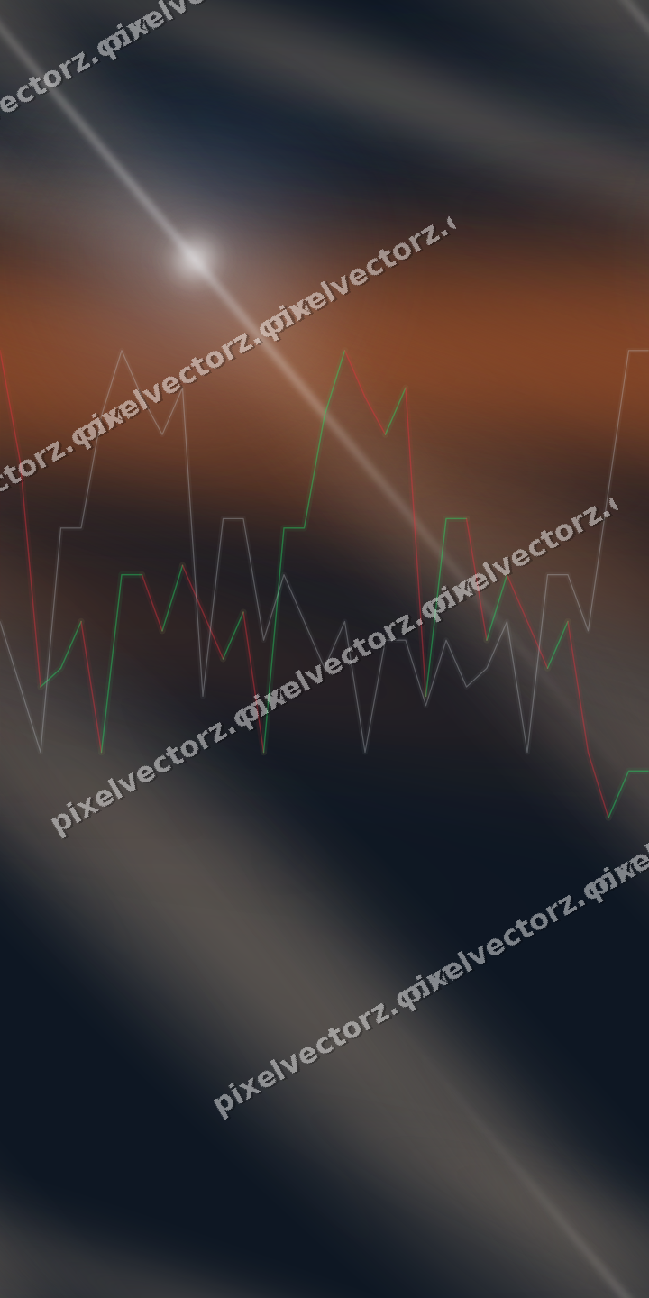 Nahtloser Neon Diagramm Hintergrund in Dunkelblau und Orange