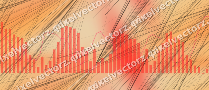 Nahtloser Pastell Diagramm Hintergrund in Rot und Orange