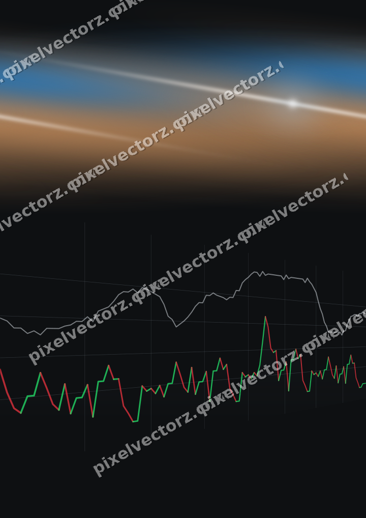 Nahtloser Neon Diagramm Hintergrund in Blau und Orange