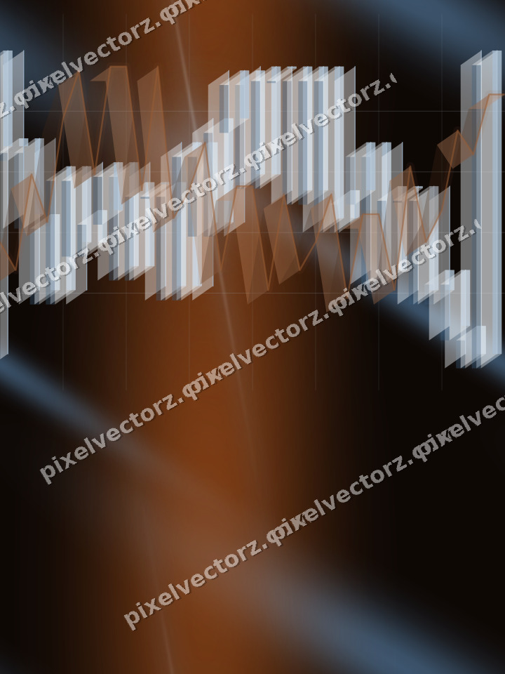 Nahtloser Neon Diagramm Hintergrund in Blau und Orange