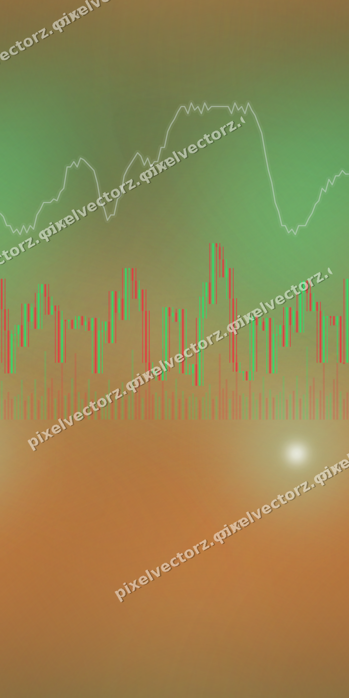 Nahtloser Neon Diagramm Hintergrund in Grün und Orange