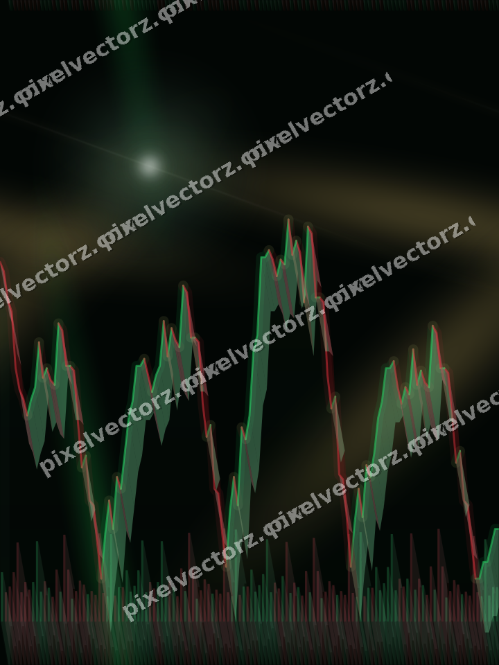 Nahtloser Neon Diagramm Hintergrund in Grün und Bernstein