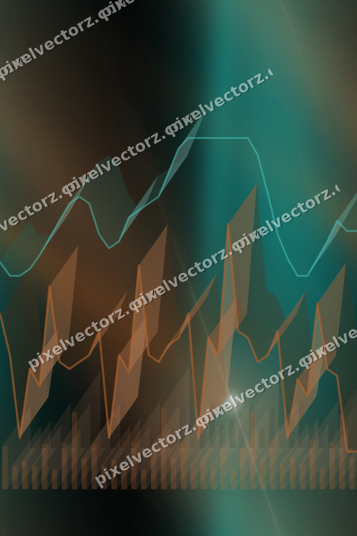 Nahtloser Neon Diagramm Hintergrund in Orange und Petrol