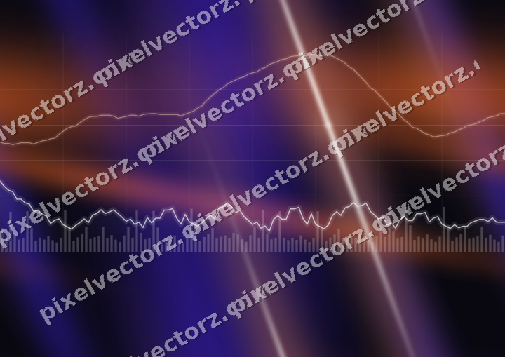 Nahtloser Neon Diagramm Hintergrund in Orange und Blau