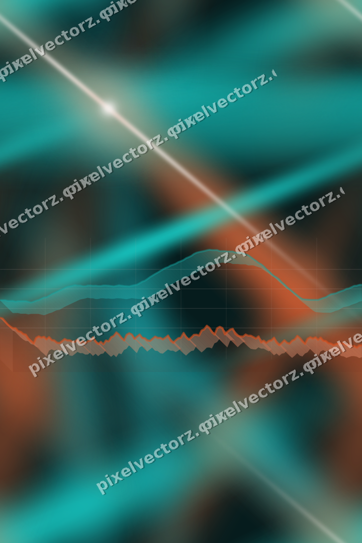 Nahtloser Neon Diagramm Hintergrund in Orange und Petrol