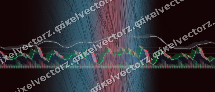 Nahtloser Neon Diagramm Hintergrund in Blau und Rot