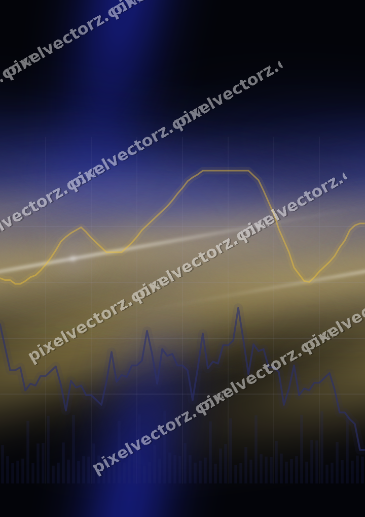 Nahtloser Neon Diagramm Hintergrund in Blau und Bernstein