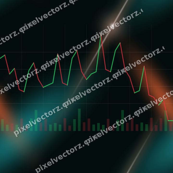 Nahtloser Neon Diagramm Hintergrund in Orange und Petrol
