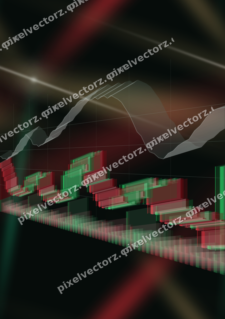 Nahtloser Neon Diagramm Hintergrund in Grün und Rot