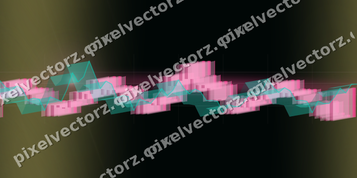 Nahtloser Neon Diagramm Hintergrund in Rosa und Orange