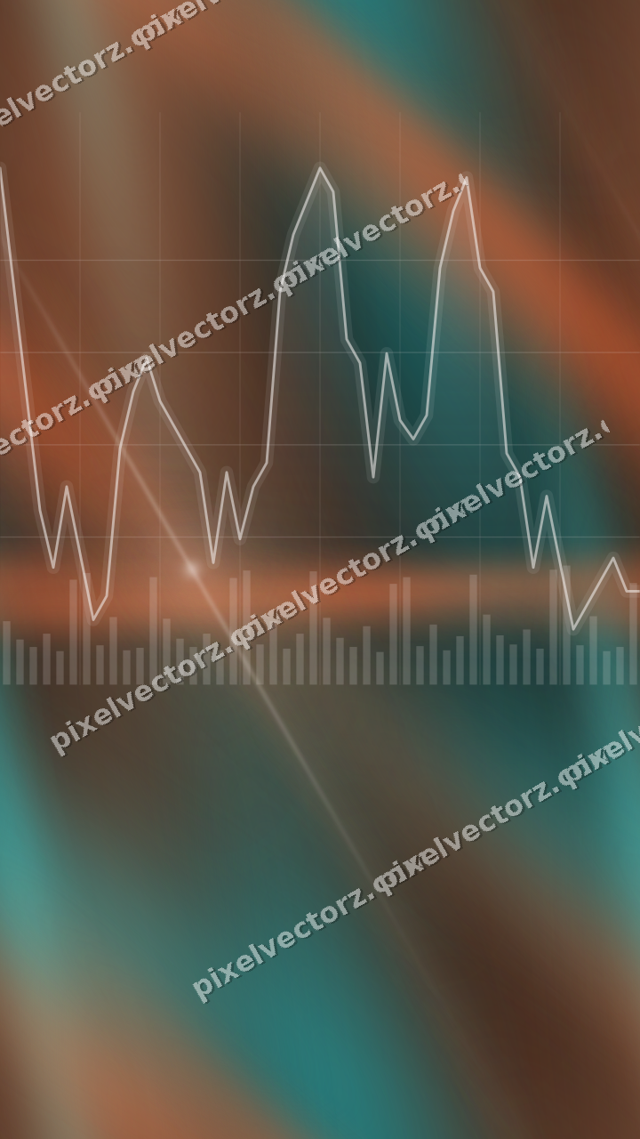 Nahtloser Neon Diagramm Hintergrund in Orange und Petrol