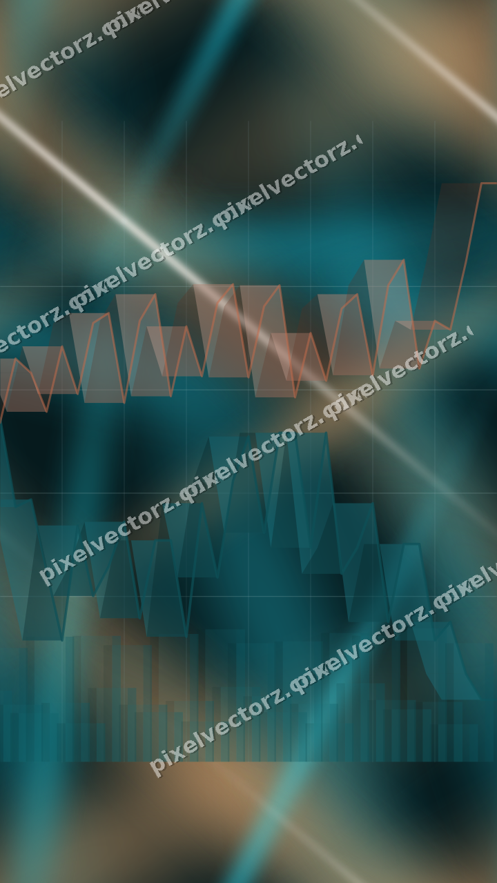 Nahtloser Neon Diagramm Hintergrund in Petrol und Orange