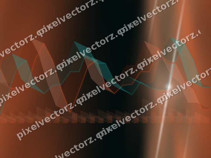 Nahtloser Neon Diagramm Hintergrund in Orange und Petrol