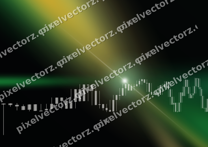 Leuchtender Neon Diagramm Hintergrund in Grün und Bernstein