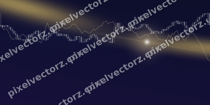 Leuchtender Neon Diagramm Hintergrund in Bernstein und Blau